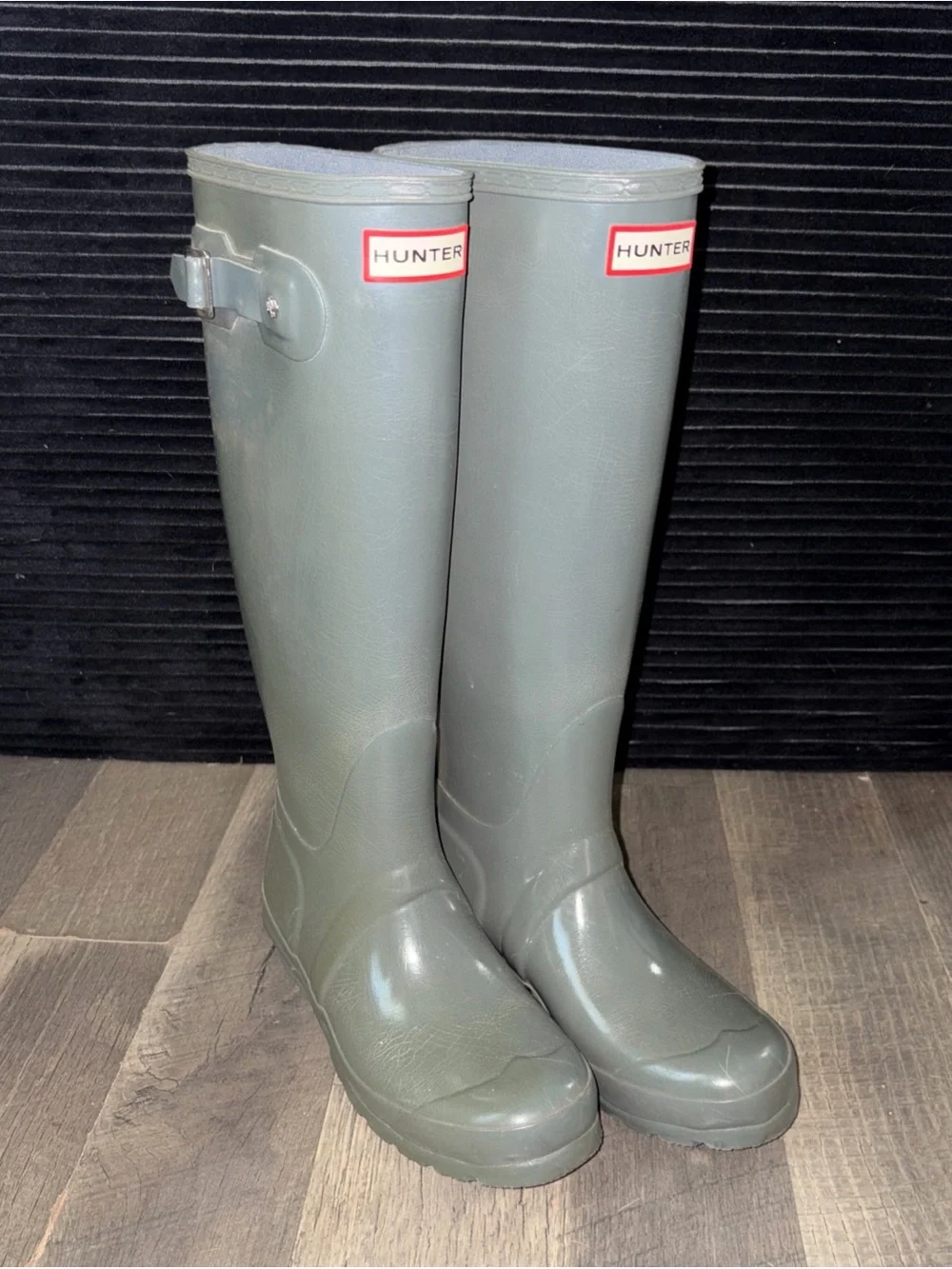 Hunter Original Tall Womens Size 5 Green Outdoor Waterproof Knee High Rain Boots